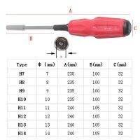 Hollow-Shaft Nut Driver Hex Bit Socket Metric Size 7-14mm Metal Socket Driver Hex Nut Key Wrench Screwdriver Nutdriver Hand Tool