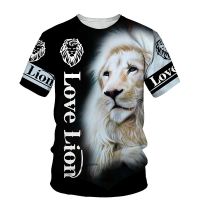 2023 Customized Fashion *High Quality* New Arrival Tees 3D Print Noble Lion Men  Summer Short Sleeve T-Shirts，Contact the seller for personalized customization