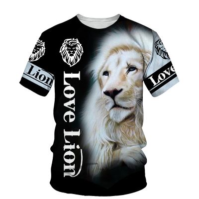 New Arrival Tees 3D Print Noble Lion Men Oversized Summer Short Sleeve T-Shirts 3D Print Fashion High Quality Streetwear Top