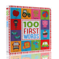 English original picture book 100 first words childrens English Enlightenment cardboard book picture book childrens Cognition Series 100 words learn English first 100 words