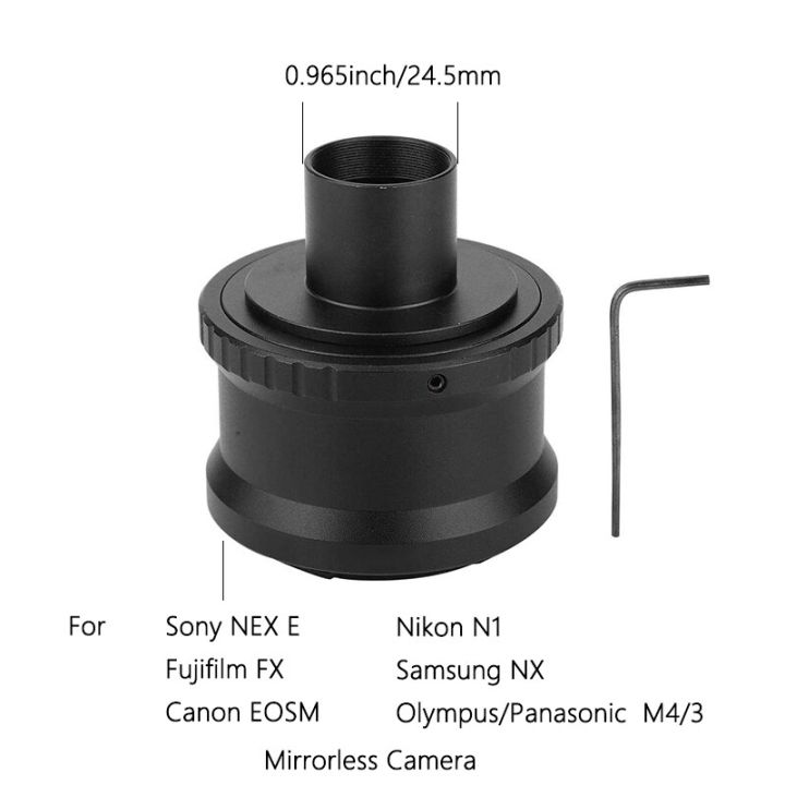 stardikor-0-965-inch-telescope-adapter-t-ring-set-mirrorless-camera-accessory-for-sony-canon-nikon-fujifilm-olympus-samsung