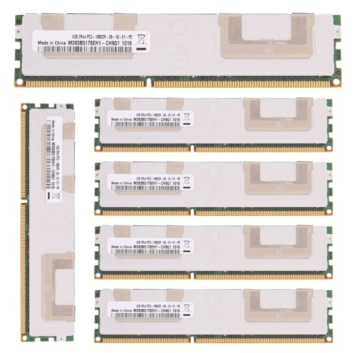 6pcs-ddr3-4gb-recc-1333mhz-ram-memory-pc3-10600-240pin-2rx4-1-5v-reg-ecc-memory-ram-for-x79-x58-motherboard