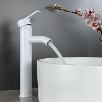 ☎ Bathroom Basin Faucet European Style Sink Tap Stainless Steel Paint White Cold Hot Mixer Tap Deck Mounted Single Hole Tall Short