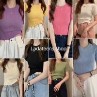 Ladateens shop  ?พร้อมส่ง A123 เสื้อคอก สไตล์เกาหลีคอกลมสูง ?