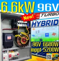 6.6kW 48V/96V สลับไฟเนียนๆ ไร้รอยต่อ อินเวอร์เตอร์ หม้อแปลงเทอร์รอย 6600W เทพๆ Inverter hybrid โซล่าเซลล์ เพียวไซน์ เวฟ mppt 5200W ค่าย SP Hipower