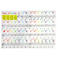 【2023】1pc Color Piano Stickers Stave Sound Name Roll Call Stickers for 37 49 88 61 Keys Electronic Organ Keyboard Piano Accessories 【hot】