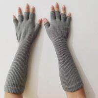 【hot】✣❍  1 Knitted Half Gloves Arm Warmers Elbow Warm