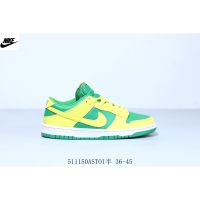 HOT [Original] รองเท้ากีฬารองเท้าผ้าใบสเก็ตบอร์ด SB- Duk- Low Pro Vin- T-Age- Green Yellow Low Top