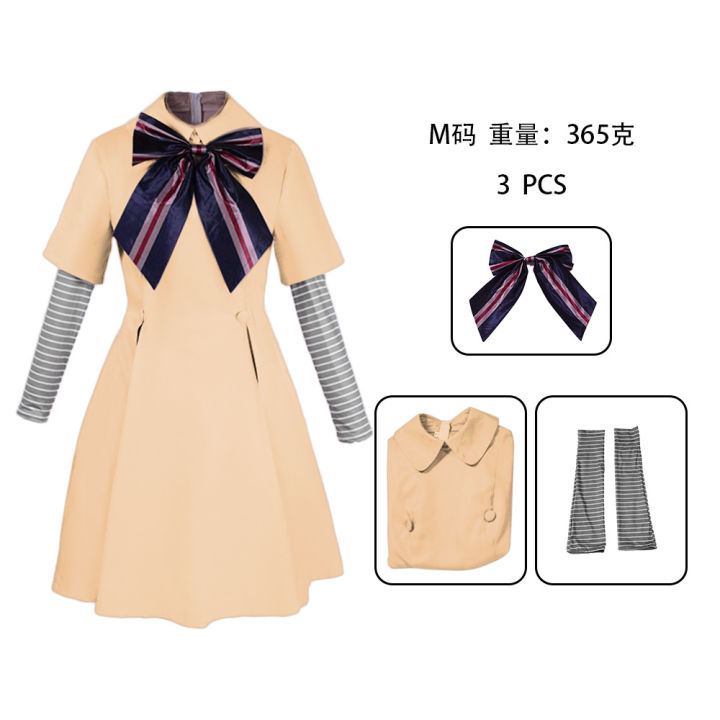 m3gan-เมแกน-cos-เสื้อผ้า-2023-หนังสยองขวัญอเมริกันเสื้อเด็กผู้ใหญ่เมแกนคอสเพลย์กระโปรง