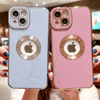 (ร้อน) 2022 2022ใหม่แฟชั่น Soft electroplated เคสศัพท์สำหรับ 11 12 13 PRO MAX XS XR 7 8 PLUS MINI Hole outlow เคสซิลิโคน