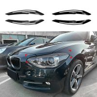 }{”:》“ สำหรับ BMW 1ซีรีส์ F20 F21 Pre-Lci 2011-2014 ABS ลิปกลอสสีดำไฟรถยนต์คิ้วไฟหน้าชั่วร้าย2ชิ้น