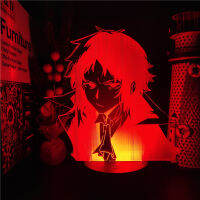 Ryunosuke Akutagawa Bungo สุนัขจรจัด LED 3D แสง USB LED โคมไฟกลางคืนอะนิเมะแสง mutilcolor เด็กโคมไฟบ้านการตกแต่ง (การตกแต่ง)