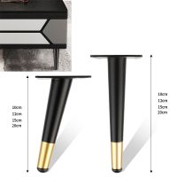 4Pcs Furniture Legs Coffee Table Legs  Black and Gold Metal Home DIY Projects Sofa Leg TV Cabinet Leg Chair Leg Ottoman Leg Furniture Protectors Repla