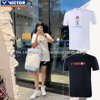 ❆☇ Victor Badminton Jersey 25007 Short Sleeve T-shirt Training Knit Competition Breathable Sweat-absorbing Quick-Drying Top