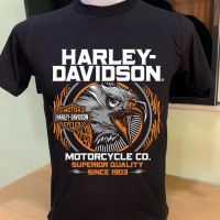 เสื้อยืด เสื้อฮาเลย์ (harley davidson) Classic Retro เสื้อยืดลําลองสําหรับผู้ชายแขนสั้นคลาสสิคพิมพ์ลาย