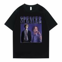 Spencer Reid Graphic Print Tshirt Men Fashion Oversized Harajuku T-shirt Short Sleeve Regular Mens 100% Cotton T Shirts