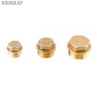 1/2 3/4 1 BSP Male Thread Brass Pipe Hex Head Brass End Cap Plug Fitting Coupler Connector Adapter