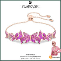 ?Swarovski?สร้อยข้อมือเพชรสีม่วงผีเสื้อลิลลี่,สร้อยข้อมือแฟชั่นสตรีเงินสเตอร์ลิง S925,ของขวัญวันเกิดวันวาเลนไทน์