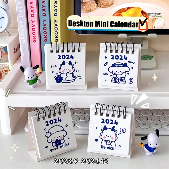 2024-creative-calendar-cartoon-calendar-mini-desktop-calendar-student-self-discipline-calendar-clock-in-calendar-book-2024-creative-calendar-simple-decoration-calendar-small-calendar-mini-calendar-boo