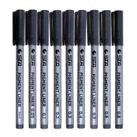 9 Pcs/Lot STA Water Based Brush Markers Different Size Pigment Liner Triangular Fineliner Pens For Art Supplies Stationery