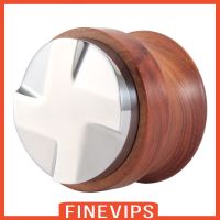 [FINEVIPS] Coffee Tamper and Distributor,Stainless Steel Espresso Coffee Leveler,Fits for Breville Portafilter,Professional Adjustable Depth Espresso Hand Tamper