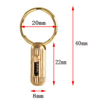 【Doson】 มีดพกทรงแคปซูลทำจากทองเหลืองขนาดเล็กแบบพกพามีดขนาดเล็กแบบพกพามีจี้พวงกุญแจ