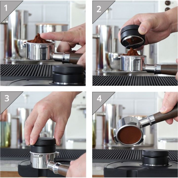 jvkisx-ที่อัดกาแฟชงกาแฟแบบกดผงกาแฟอุปกรณ์เสริมสำหรับร้านกาแฟแบบใช้มือสแตนเลสสตีลปรับได้ใช้งานง่าย