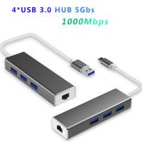 USB 3.0 HUB Network Card USB C RJ45 Ethernet 1000Mbps Gigabit Lan Adapter for Windows 10 Xiaomi Mi Box 3 Nintendo Switch