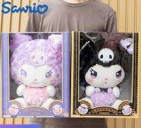 ชุดของขวัญเซอร์ไพรซ์ตุ๊กตาผ้ากำมะหยี่ Sanrio แบบนิ่ม37ซม. ของแท้น่ารักสีดำสีม่วงของเล่นตกแต่งห้องท่านั่งของขวัญสำหรับเด็ก2023ใหม่