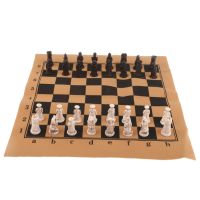 New23 Chinese Ancient Figurines Chessman Pieces Chess Set With Foldable Chessboard