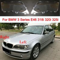 ไฟหน้ารถปกสำหรับ BMW 3ชุด318I E46 320I 325I 2002 2003 2004ฝาปิดเลนส์อุปกรณ์เสริมรถยนต์ใสเปลือกโคมไฟ