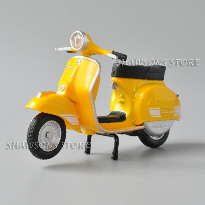 1:18 Scale Diecast Motorcycle Model Toy 1976 Vespa 200 Rally Miniature ...