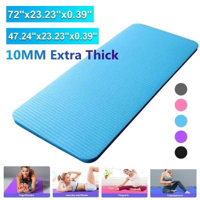 ❇ 10MM Extra Thick Yoga Mats Non-slip Exercise mat For Fitness Tasteless Pilates Workout Gym Mats with Bandages 183cmX59cm