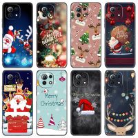 Cartoon Elk Merry Christmas Phone Case For Xiaomi Mi POCO X3 NFC F3 GT M3 10T 11T 11X Pro 11i A2 11 Lite NE 5G CiVi Black Cover Electrical Safety