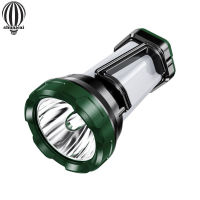 Shuaicai ไฟฉายแบบพกพาฉุกเฉินแบบชาร์จไฟได้แคมป์ปิ้งไฟฉายตกปลากลางแจ้ง Waterproof Patrol Lamp ไฟฉาย Led