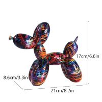 A Vilead Nordic Art Graffiti Balloon Dog Sculpture Painting Pop Ornament Idea Animal Figures Bedroom Living Room Home Decoration