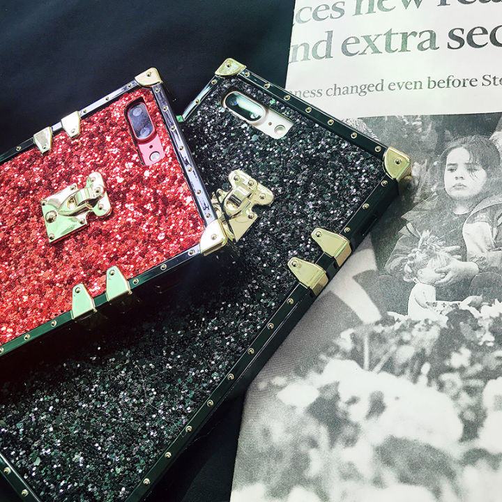 jiefieสำหรับsamsung-galaxy-note-8-luxury-glitterเคสโทรศัพท์แฟชั่นหนังสแควร์นุ่มtpuเคสครอบปกป้อง