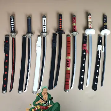 3-pcs Set Roronoa Zoro Swords 104cm Handmade Katana Japanese Anime Cosplay  Sword Shusui Enma Kitetsu Free sword holder and belt - AliExpress