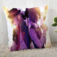 Wholesale 45*45 Pillow Case Bungo Stray Dogs Print For Wedding Pillow Cover Animals Pillowcases