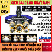 Đèn Pin Siêu Sáng Đội Đầu 5 Mắt Phiên Bản Mới Bóng To Hơn Sáng Hơn