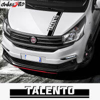 1Pcs Car Styling Stickers Bonnet Sports Stripes Vinyl Decals For Fiat Talento Auto Hood Engine Cover Exterior Accessories