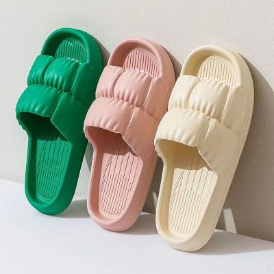 ┅✐๑ Summer Beach Thick Platform Slipper Women Korean Eva Slippers for Home Flip Flops Ladies Fashion Soft Sole Cloud Sandals