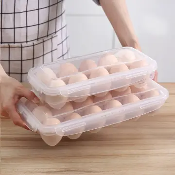 Egg Holder Tray Storage Refrigerator Fridge Eggs Box Case Container 10  Grids US