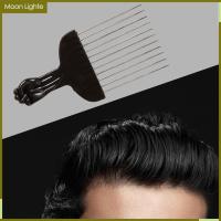 Moon Lighte Metal Hair Pick Curly Hair Styling Fist Afro Pick Women black