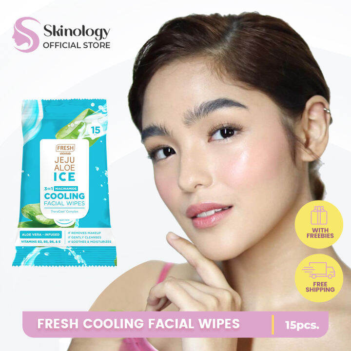 FRESH JEJU ALOE ICE HYDRATING REMOVER WIPES 3 IN 1 NIACINAMIDE COOLING ...