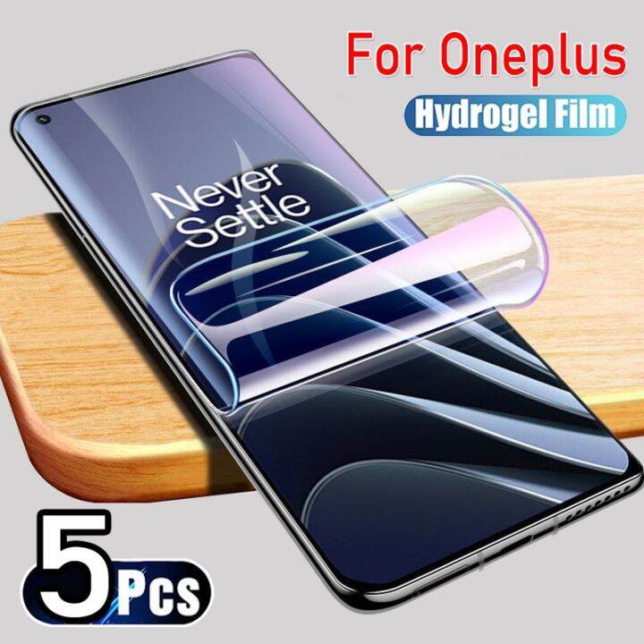 ฟิล์มไฮโดรเจล5ชิ้นสำหรับ10r-9rt-oneplus-11-10t-nord-ce-7t-2-pro-screen-lite-2t-for-plus-pro-8-protector-ace-10-one