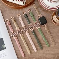 【Hot Sale】 Suitable for S7 fashion D-shaped steel leather strap iwatch654321 generation se elegant