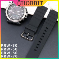 สำหรับ Casio PRW-60/30/50/70YT สายรัดกีฬาสายนาฬิกาข้อมือแบบปลดออกได้อย่างรวดเร็วยางซิลิโคนสร้อยข้อมือกันน้ำ