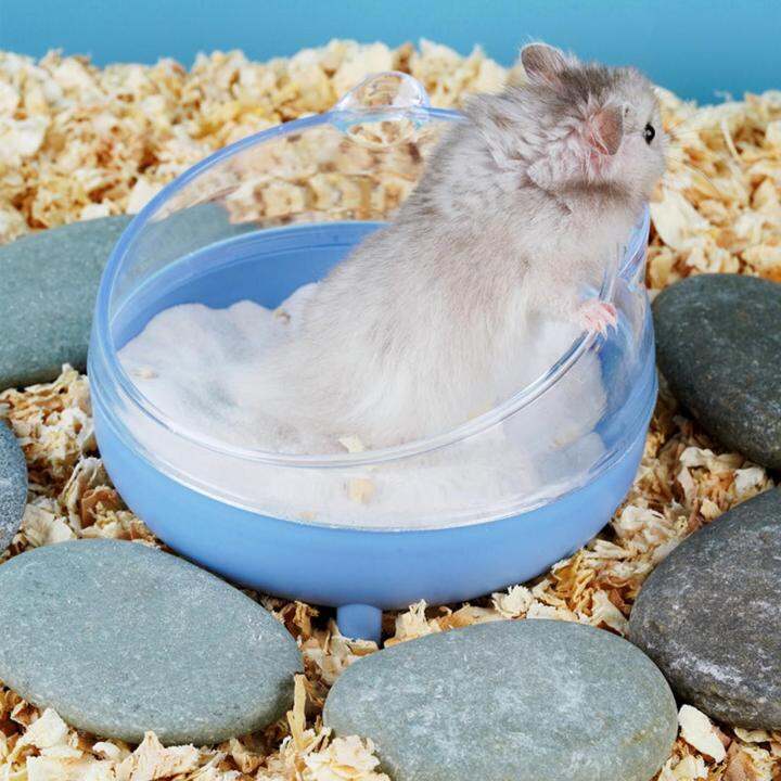 Petery Hamster Sand Bath Box Transparent Small Animals Shower Bathtub ...