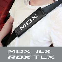 2PCS Car Seat Belt Covers Shoulder Protector Sleeve Safety Strap Pad Auto Accessories For Acura MDX V6 Aspec ILX RDX TLX VTEC Seat Covers